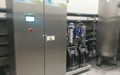 Ozonsysteem voor het behandelen van water bij het sorteren van fruit