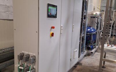 Ozon en water behandeling voor water bij het sorteren van fruit